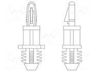 PCB distance; polyamide 66; L: 4.8mm; natural; UL94V-2; 8G812 DREMEC
