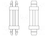 PCB distance; polyamide 66; L: 15.9mm; latch/latch; natural; 8G801 DREMEC