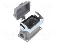 Enclosure: for HDC connectors; size D10B; with latch; with cover DEGSON ELECTRONICS