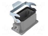 Enclosure: for HDC connectors; size D10B; with latch; angled DEGSON ELECTRONICS