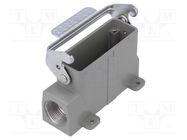 Enclosure: for HDC connectors; size D16A; with latch; angled DEGSON ELECTRONICS