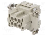 Connector: HDC; contact insert; female; DE; PIN: 6; 6+PE; size D6B DEGSON ELECTRONICS