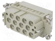 Connector: HDC; contact insert; female; DK; PIN: 14; 12+PE,2+PE DEGSON ELECTRONICS