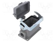 Enclosure: for HDC connectors; size D10B; with latch; with cover DEGSON ELECTRONICS