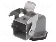 Enclosure for connectors: HDC; angled; size D3A; with latch; IP65 DEGSON ELECTRONICS