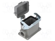 Enclosure: for HDC connectors; size D6B; with latch; with cover DEGSON ELECTRONICS