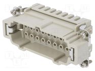 Connector: HDC; contact insert; male; DE; PIN: 16; 16+PE; size D16B DEGSON ELECTRONICS