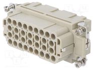 Connector: HDC; contact insert; female; DEE; PIN: 32; 32+PE; crimped DEGSON ELECTRONICS