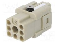 Connector: HDC; contact insert; female; DQ; PIN: 7; 7+PE; size D3A DEGSON ELECTRONICS