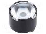 LED lens; round; plexiglass PMMA; transparent; 36÷44°; H: 6.6mm LEDIL