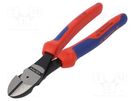 Pliers; side,cutting; handles with plastic grips; 200mm KNIPEX