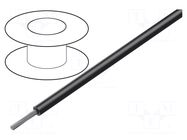 Wire; HookUp Wire; stranded; Cu; 22AWG; PVC; black; 300V; 305m ALPHA WIRE