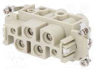 Connector: HDC; contact insert; female; DK; PIN: 6; 2+PE,4+PE DEGSON ELECTRONICS