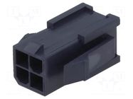 Connector: wire-wire; plug; male; PIN: 4; Mini-Fit Jr; crimped; 2x2 MOLEX