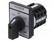 Switch: voltmeter cam switch; Stabl.pos: 7; 16A; for building in LUMEL