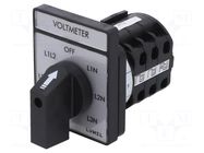 Switch: voltmeter cam switch; Stabl.pos: 7; 16A; for building in LUMEL