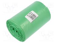 Trash bags; polyetylene LD; green; 35l; 50pcs. PLAST