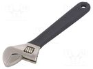 Wrench; adjustable; 200mm; Max jaw capacity: 24mm; forged,satin PROLINE