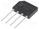 Bridge rectifier: single-phase; Urmax: 600V; If: 2A; Ifsm: 50A; flat DIOTEC SEMICONDUCTOR