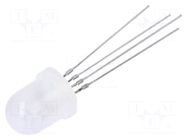 Programmable LED; RGB; 8mm; 30°; Front: convex; No.of term: 4 OPTOSUPPLY