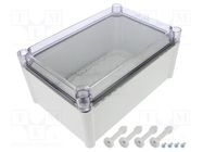 Enclosure: multipurpose; X: 188mm; Y: 278mm; Z: 130mm; SOLID; grey FIBOX