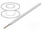 Wire; FlexiPlast-E; 1x1mm2; stranded; Cu; white; 750V; 19A; -30÷90°C STÄUBLI