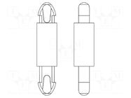 PCB distance; polyamide 66; L: 12mm; latch/latch; natural; UL94V-0 DREMEC