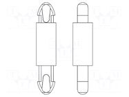 PCB distance; polyamide 66; L: 5mm; latch/latch; natural; UL94V-2 DREMEC