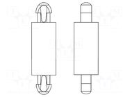 PCB distance; polyamide 66; L: 1.6mm; latch/latch; natural; 8G807 DREMEC