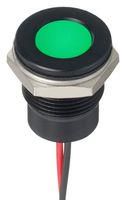 LED PANEL INDICATOR, 12.7MM, GRN, 12VDC