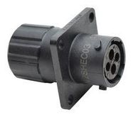 CIRCULAR CONNECTOR, RCPT, 4POS, FLANGE