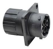 CIRCULAR CONNECTOR, RCPT, 4POS, FLANGE