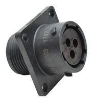 CIRCULAR CONNECTOR, RCPT, 3POS, FLANGE