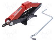 Scissors car jack; 1500kg; Hmin: 95mm; Hmax: 390mm PROLINE