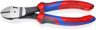 KNIPEX 74 02 180 High Leverage Diagonal Cutter with comfort handles black atramentized 180 mm