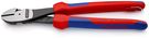 KNIPEX 74 02 250 T High Leverage Diagonal Cutter with multi-component grips, with integrated tether attachment point for a tool tether black atramentized 250 mm