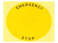 Warning plate; 22mm; Ømount.hole: 22mm; Ø: 60mm IDEC