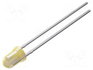 LED; yellow; 3.1mm; 110÷310(typ)-680mcd; 45°; Front: convex LITEON