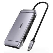 Choetech 9in1 multifunctional USB Type C HUB - 3x USB 3.2 Gen 1 / SD and TF memory card reader / HDMI 4K 30Hz / VGA Full HD 60Hz / USB Type C / RJ45 gray (HUB-M15 gray), Choetech