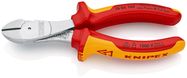 KNIPEX 74 06 160 High Leverage Diagonal Cutter insulated with multi-component grips, VDE-tested chrome-plated 160 mm