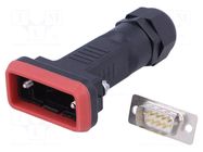 Connector: D-Sub; PIN: 9; male; for cable; soldering CONNFLY