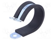 Fixing clamp; ØBundle : 32mm; W: 15mm; steel; Cover material: EPDM MPC INDUSTRIES