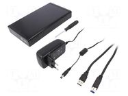 Hard discs housing: 3,5"; USB 3.0; aluminium; black LOGILINK