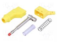 Connector: 4mm banana; plug; 32A; 600V; yellow; 2.5mm2 STÄUBLI