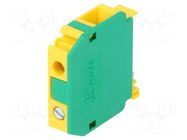 Splice terminal: rail; 400V; for DIN rail mounting; yellow-green POKÓJ