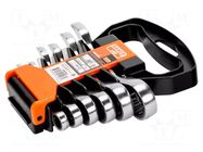 Wrench-set; combination spanner,with ratchet; 6pcs. BAHCO