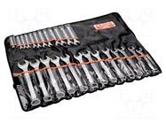 Wrench-set; bent,combination spanner; 26pcs. BAHCO