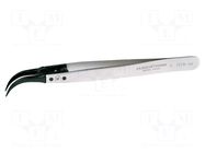 Tweezers; 130mm; Blades: curved,narrowed; Blade tip shape: sharp LINDSTRÖM