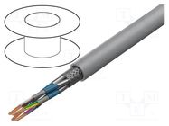 Wire; LiYCY-CY; 4x2x0.34mm2; PVC; grey; 500V; flame retardant HELUKABEL
