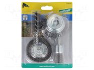 Brush; 4pcs; wire WOLFCRAFT
